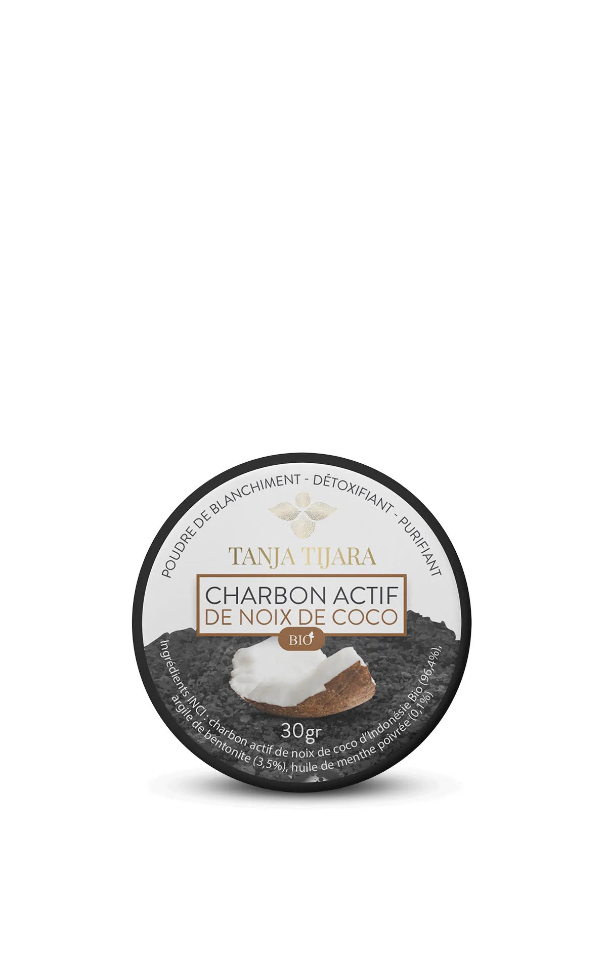 Charbon actif de noix de coco BIO - Tanja Tijara