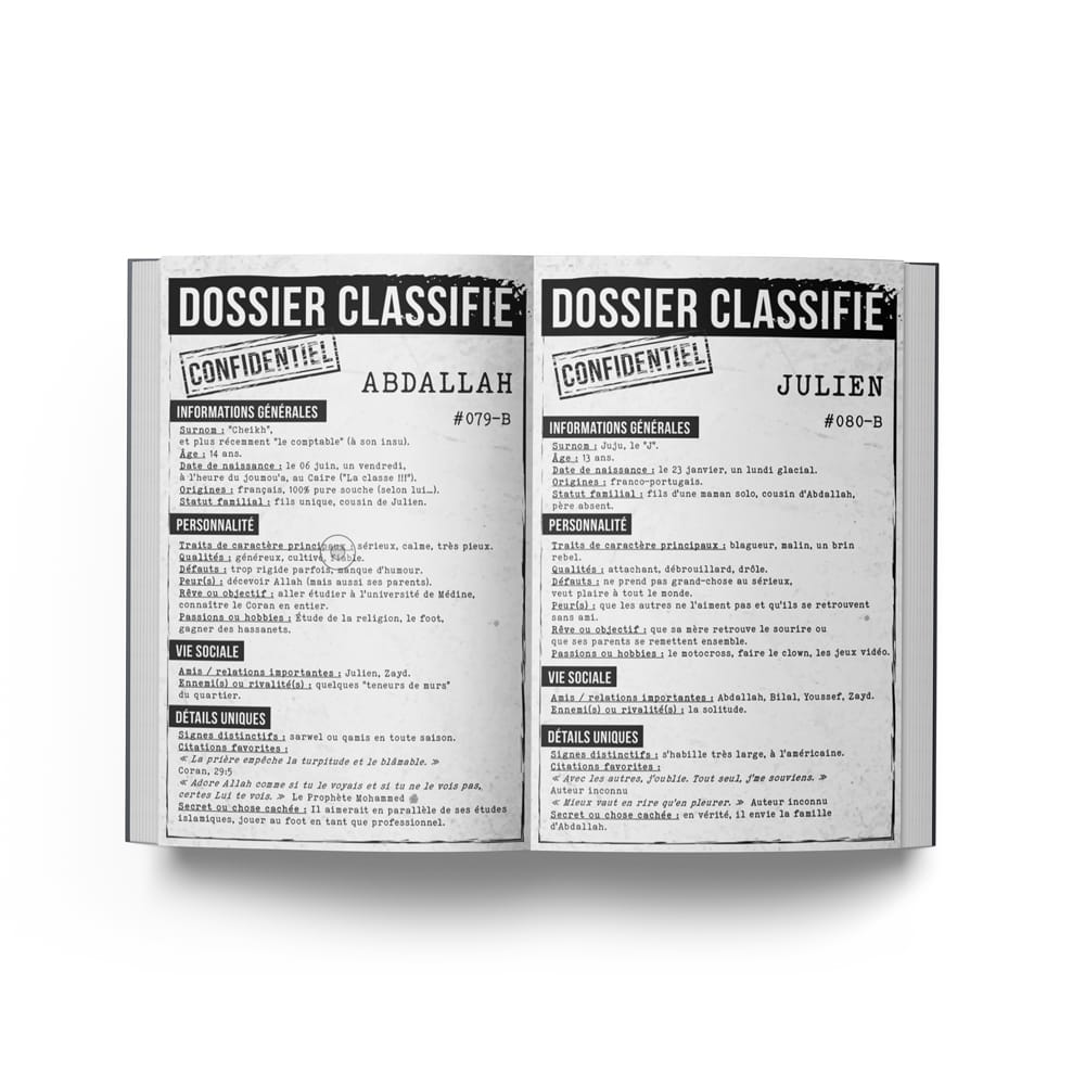 RESCAPÉS - fiche personnage